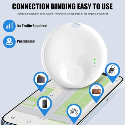 Smart Tracker Tag, YiYunTE 2 Pack Item Key Finder Locator compatible with Find My App(iOS only), Kids Children Tracking Tag Device, Small Bluetooth Tracker Tag for Cat Dog Pet Wallet Luggage — view 2