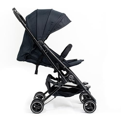 Roma Capsule 3 Approved Travel Stroller – Ultra-Lightweight Cabin Buggy fits Aeroplane Overhead Lockers – One-Hand Fold, Magnetic Buckle & Lie-Flat Seat from Birth to 15kg – Jet Black — view 4
