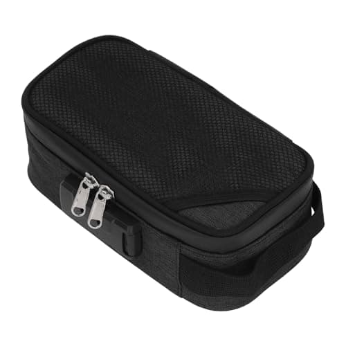 Odor Resistant Storage Bag, Code Lock Design Odor Resistant Suitcase Container Lightweight Multifunctional Easy to Use for Travel (Black) — view 4