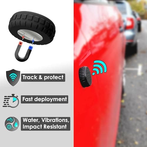 Slim Magnetic & Adhesive Case compatible with AirTag (Gen. 1 & 2) Easily Hidden Durable Strong Impact, Vibration & Waterproof Magnet Holder/Secure Protective Tracker (SLIM (Magnetic,Adhesive)) — view 2