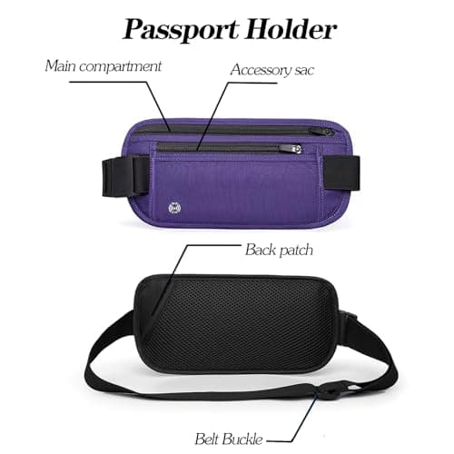 Hidden Money Belt, purple, Purple — view 3