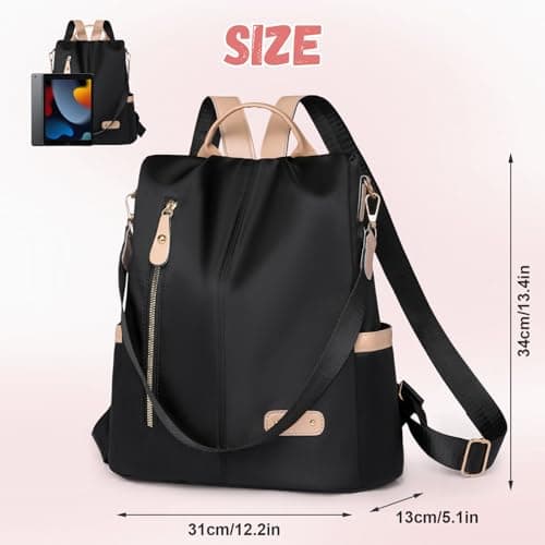 Aucuu Anti Theft Backpacks for Women, Women's Backpack, Lightweight Waterproof Ladies Rucksack, Large Casual Daypacks, Ladies Fashion Handbag, Travel Shoulder Bag for School Work Travel — view 2