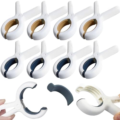 Beach Towel Clips for Sun Loungers 8 Pack, Large Sunbed Clips Pegs for Beach Towels Clothes Pin Quilt Drying Windproof Laundry Peg Hanging Beach Pool Chairs Sunlounger Essentials Accessories