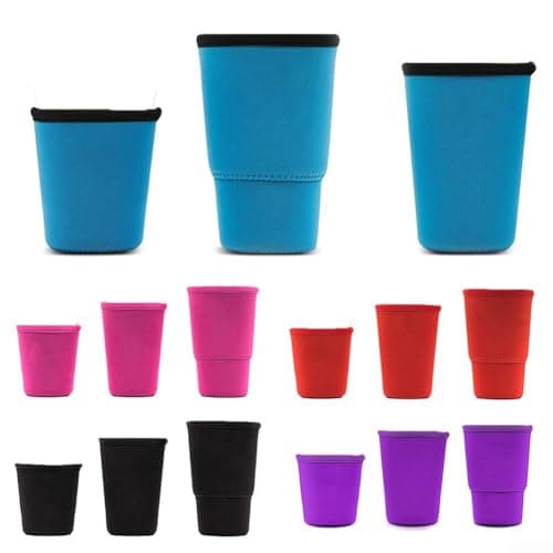 Reusable Neoprene Cup Sleeve Thermal Coffee Tea Protector, Heat Insulated Drink Holder for Hot Beverage Grip, Travel Camping Mug Cover, Takeaway Cup Holder(M blue) — view 5