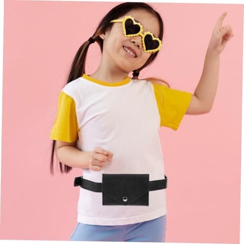 Abaodam Girls Waist Bag Small Fanny Pack Black Kids Belt Bag for Girls Fashion Mini Hip Pack Casual Travel Outdoor Use — view 4