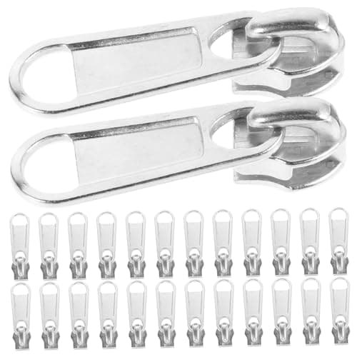 Universal Zipper Head Repair Kit 50pcs Silver Aluminium Alloy