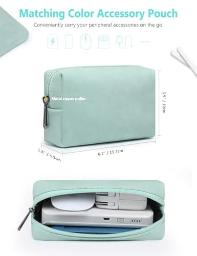 HYZUO 13 Inch Laptop Case Bag Sleeve for MacBook Pro Air M5, Mint Green — view 5