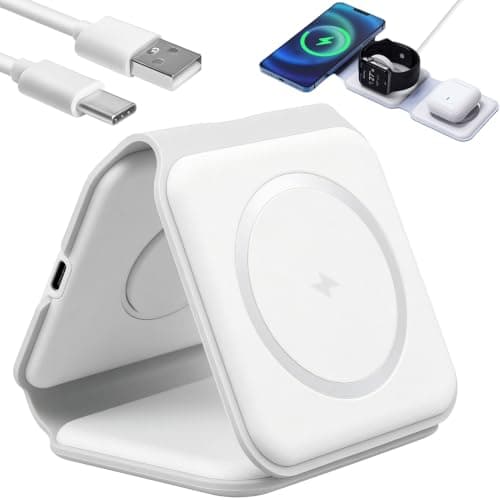 3 in 1 Wireless Charging Station for Apple Magnetic Foldable Travel Charger