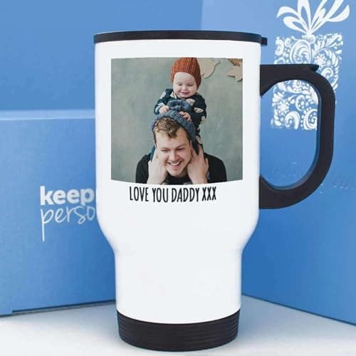 EKAM Personalised Travel Mug Any Photo Image Text Logo Cup - 14oz Stainless Steel Insulated Travel Tea/Coffee Mug - Customised Gift for Valentine’s Day, Birthday, Christmas Day for Mom, Dad, Kids — view 6