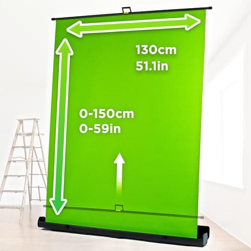 Duronic Floor Green Screen Backdrop FPS15 Projector Screens with Stand, Portable Foldable Crease-Free Projection Display Viewing Sheet Backgrounds for Projectors, Home, Office, Videos with Carry Case — view 4