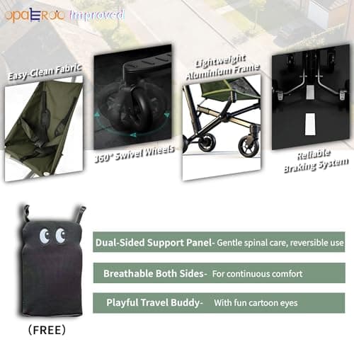 Opaeroo Baby Stroller Lightweight Folding Pushchair 2.8kg 0-4yrs Green — view 4