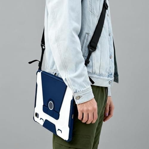 Universal Black Tablet Shoulder Strap for Tablet Case, Adjustable & Detachable Carrying Strap Replacement with Quick Release Buckles for IPad Samsung Tab Cases Camera Bags (Double-Ring Buckle Style) — view 4