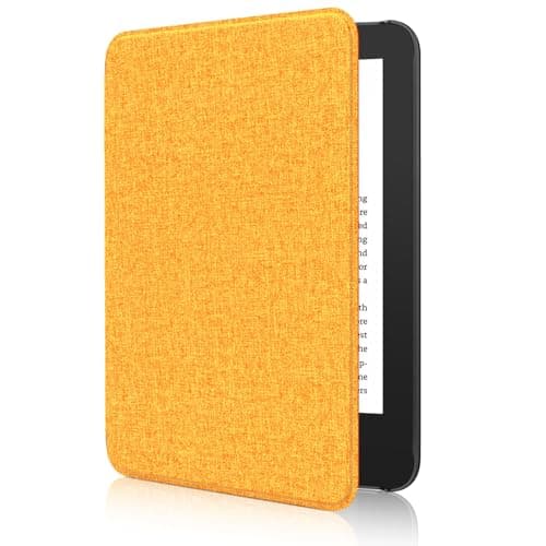 MoKo Case for 6" Amazon Kindle Basic 11th Gen 2024/2022, Denim Orange