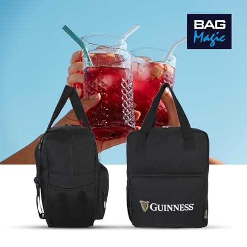 Guinness Cooler Bag 16L – Insulated Thermal Lunch Tote for Picnic, BBQ, Camping & Travel | Soft-Sided Ice Bag with Padded Handles | Black Travel Cooler for Men & Adults | Official Guinness Branding — view 6