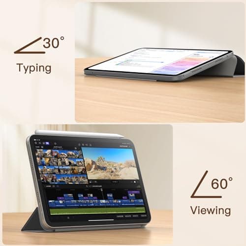 JETech Magnetic Case for iPad mini A17 Pro/6th Gen (2024/2021), Space Gray — view 6