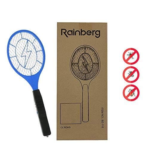 Electric Fly Swatter, Bug Zapper Racket, Battery Powered Mosquito Swatter for Indoor Outdoor Use, Handheld Fly Killer with 3-Layer Safety Mesh, Portable Insect Swatter for Camping Garden Travel(Blue) — view 3