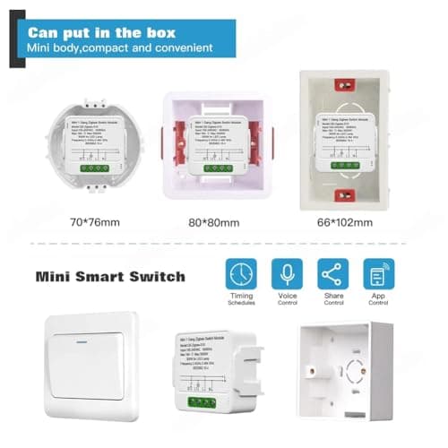 Aundhegrtt Tuya Zigbee Light Switch Module APP Controlled 1/2/3 Way with Gateway Functionality — view 5