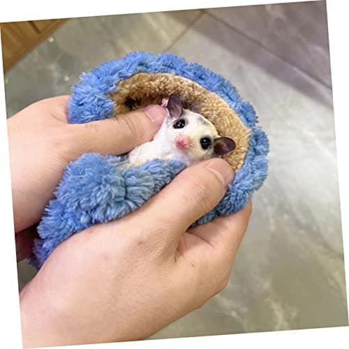 Portable Ventilated Guinea Pig Carrier Bag for Outdoor Travel Wool Blue — view 4