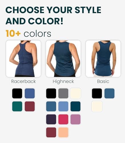 Merino.tech Women’s Merino Wool Tank Top - Active Lightweight Undershirt Moisture Wicking Breathable Base Layer (Medium, Dark Purple Highneck) — view 3
