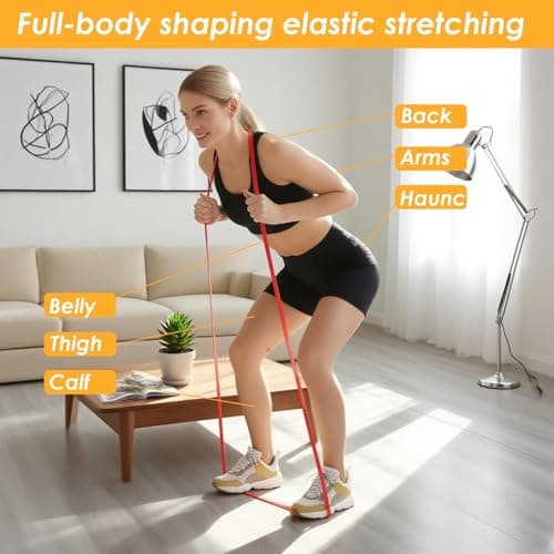 2 Pieces Resistance Band, 5-35 lb 100% Latex Resistance Band, Single Pack Gymnastics Band, Resistance Band, Strength Training, Fitness Band, Elastic Band Sport for Rehabilitation Exercises, Yoga — view 4