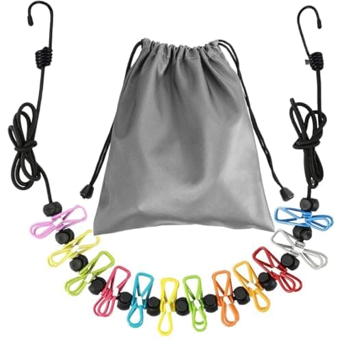 Travel Washing Line with 1pcs Storage Bag, Portable Camping Washing Line with Pegs, Retractable Travel Clothes Line for Cruises Hotel Backpacking