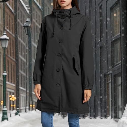 Nuoke Lightweight Waterproof Jacket，Waterproof Jacket Active Outdoor Trench Zipper Hiking Walking Cycling Quick Dry Rain Coats for Women — view 2