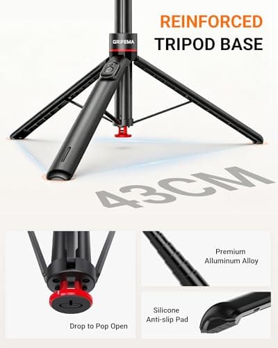 GRIFEMA 69" Phone Tripod, Auto Pop-Out Selfie Stick, Aluminum All in One — view 2