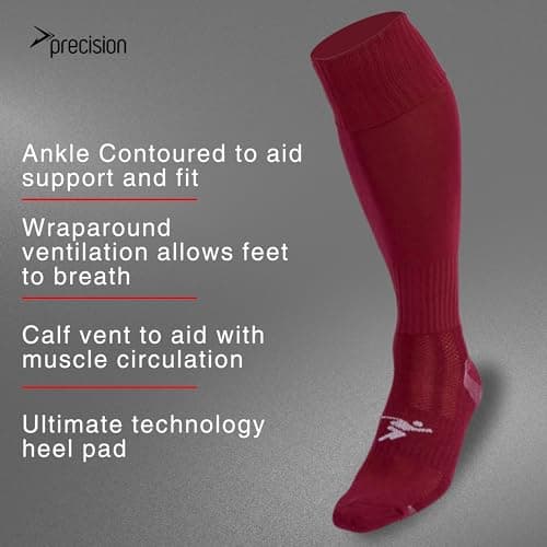 PT Plain Pro Football Socks LBoys Maroon — view 2