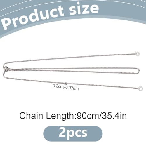 DELORIGIN Earphone Cord Strap With Anti-Lost earphones Chain Holder Stainless Steel Necklace with Adjustable Knot Wireless EarBuds Chain Lanyard Neck Cord Compatible with Earphones — view 2