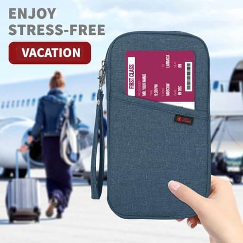 Vinsani Passport Holder Travel Wallet, RFID Blocking Document Organiser — view 5