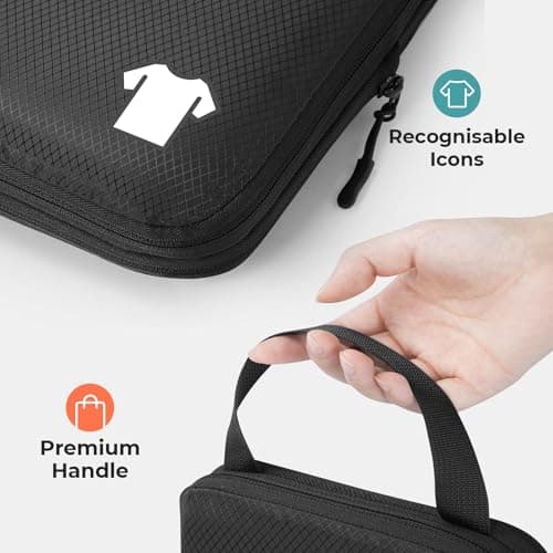 Compression Packing Cubes for Suitcases Packing Cubes Compression Set Waterproof Suitcase Organiser Bags for Travel Suitcase Luggage Packing Organizer Bags Travel Essentials — view 4