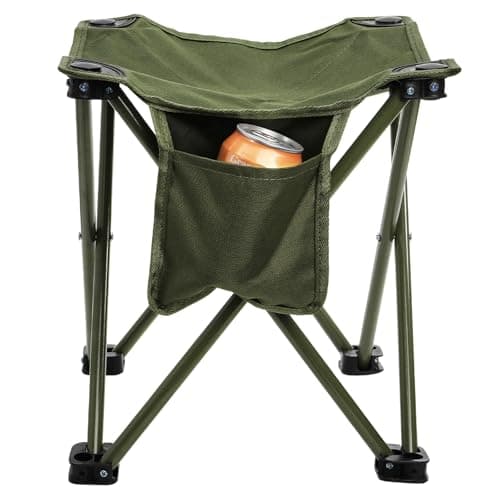 Cididu 2 Pack Camping Stool, Compact Camping Chair Portable, 33x33x33 cm Lightweight Folding Stool Seat with Side Pocket and Carry Bag for Outdoor Hiking Fishing Picnic Beach and Lawn Party — view 6