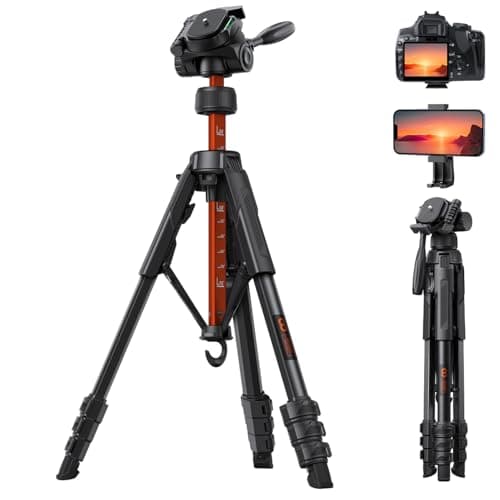 Lamicall 67inch Camera Tripod, [Rapid Leg Deployment] Camera Stand