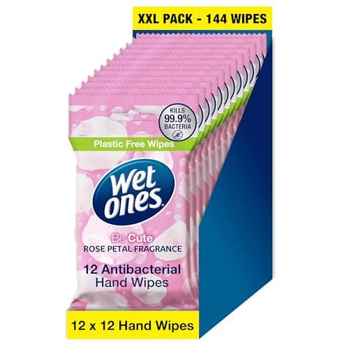 Wet Ones Be Cute - Antibacterial Biodegradable Hand Wipes - 144 Wipes