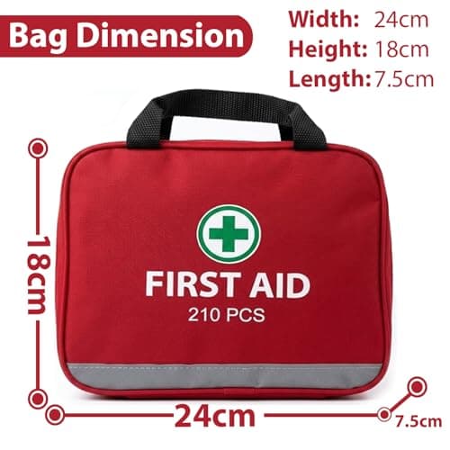 First Aid Kit 210 Piece, Emergency Medical Kit for Home, Car & Workplace — view 2