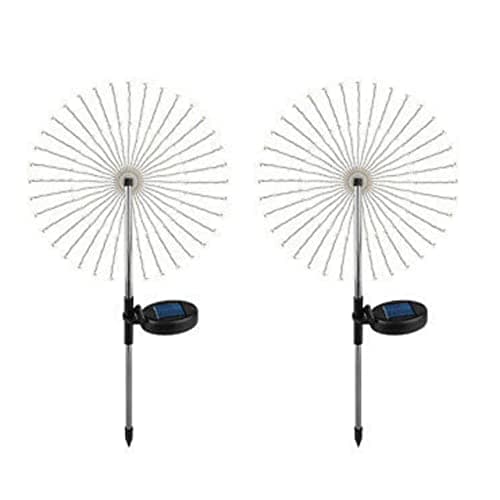 STOREX 90 LEDs Starburst Solar Powered Stake Lights Bright Multicolor LEDs Decor for Outdoor Lawn Valentines Day Pack of 2