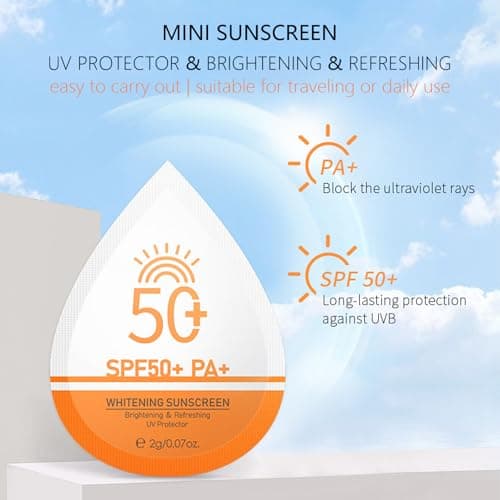 15 Pack Travel Size Sun Cream, Mini Sunscreen SPF 50+ PA+, Portable — view 2