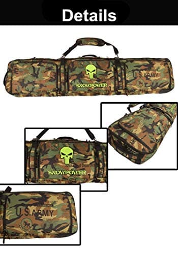 TentHome Fully Padded Snowboard Bag with Wheels Large Multi-Compartment Ski Boots and Helmet Bag Perfect for Travel (146CM) — view 2