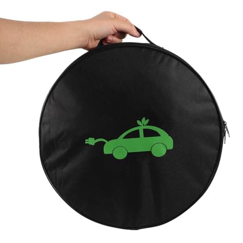 Angoily Ev Charger Storage Case round Oxford Cloth Black Portable — view 4