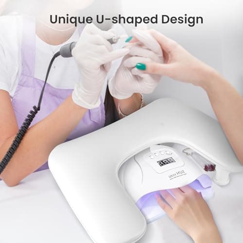 BREEZENEST Nail Arm Rest Manicure Hand Pillow, U-Shaped Nail Arm Rest Cushion with Non-Slip Base for Nail Art, Nail Salon Hand Rest Support Cushion Adjustable Height (White) — view 3