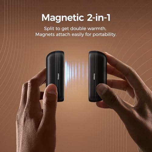 OCOOPA Hand Warmers Rechargeable 2 Pack, Electric Handwarmers Pocket Reusable Portable, USB Hand Warmers 2 in 1 Magnetic, 3 Levels Heat Instant, Safety Certified, for Golf Outdoor Skiing, UT2S Mini — view 4