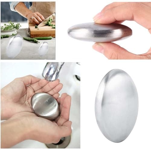 ZASCHMOY Stainless Steel Garlic Odor Eliminator Kitchen Gadget - Deodorizes Hands and Eliminates Odors - Stainless Steel for Kitchen and Bathroom — view 6