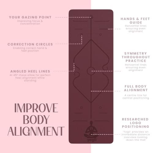 Yogii Non-Slip 6mm TPE Yoga Mat with Alignment Guides — view 5