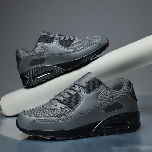 Padgene Men Women Running Shoes Sports Trainers Breathable Lightweight Sneakers Air Cushion Low Top Footwear Waking Fitness Lace up Shoes for Walking Gym Jogging Fitness Athletic Casual — view 3