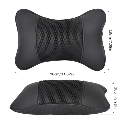 Tolenre Car Headrest Cushion, Auto Headrest PU Leather 28x18 cm, Comfortable Anti-Fatigue Breathable Car Cushion for Car Seat Travel Car Accessories — view 2