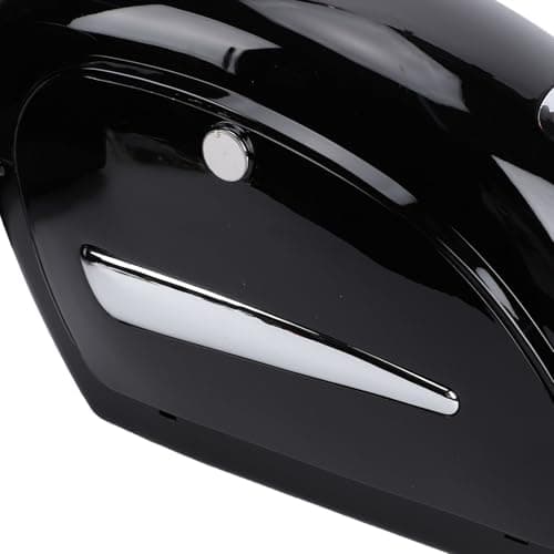 Yctze ABS Motorcycle Hard Saddlebags with Built-in Lights and Lock Set 36L Universal Glossy Black Motorbike Side Bags for Most Cruisers — view 5