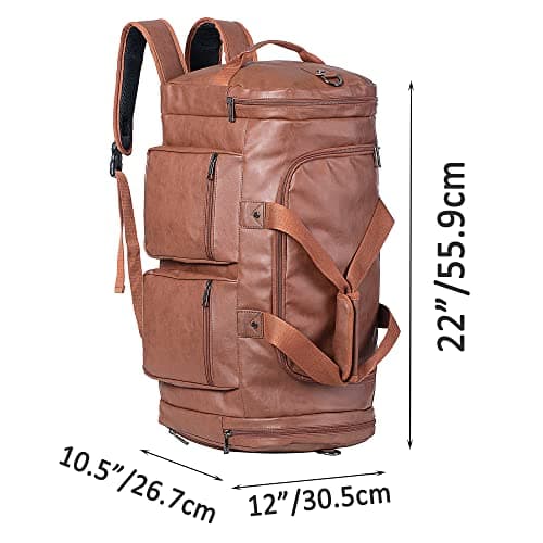 Duffel Backpack with Shoe Pouch, Waterproof Sports Duffel Gym Backpack Overnight Carry On Weekender Bag for Men Women — view 5