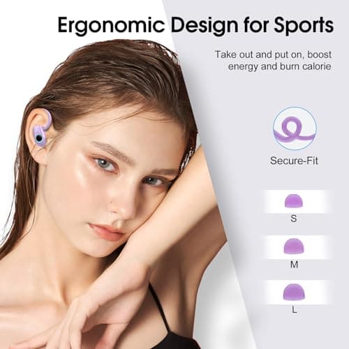Wireless Earbuds with Earhooks HiFi Stereo, IP7 Waterproof Sports Earphones — view 6