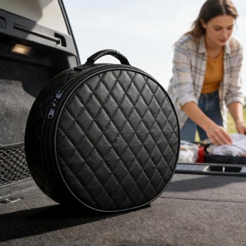 Car Charger Storage Box For EV Cable, Leather Waterproof Charging Cable Bag, Heavy Duty Car Boot Carry Case For Type 2 Charger & Accessories. Perfect For Home & Travel,Electric Vehicle Cables Organise — view 3
