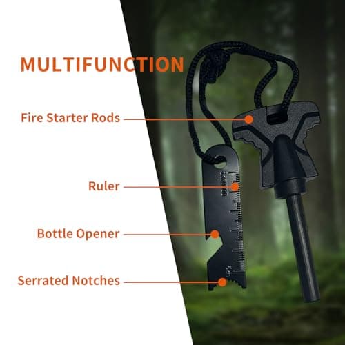 2PCS Flint and Steel Fire Starter Kit, Ferro Rod, Survival New Upgrades — view 3